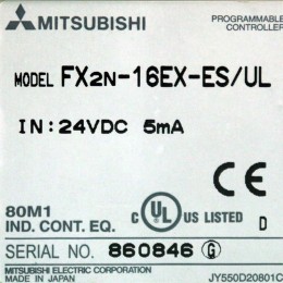 [중고] FX2N-16EX-ES/UL 미쯔비시 피엘씨