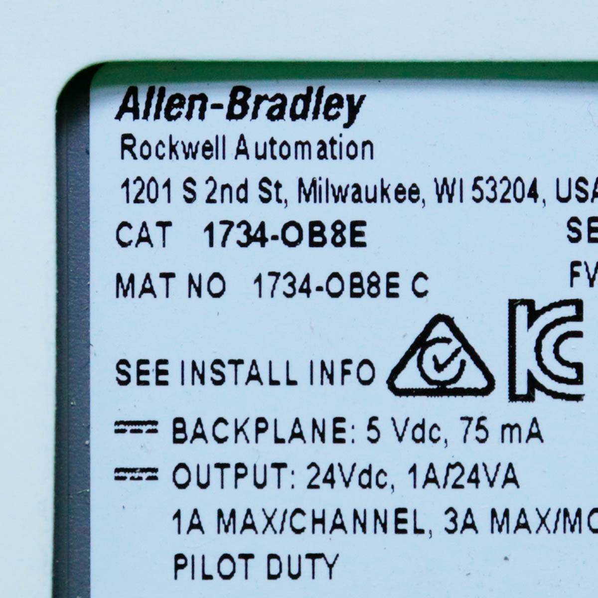 Ob E Ab Allen Bradley Digital Dc Output