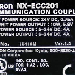 [중고] NX-ECC201 OMRON(오므론) NX시리즈 EtherCAT 커플러 유닛